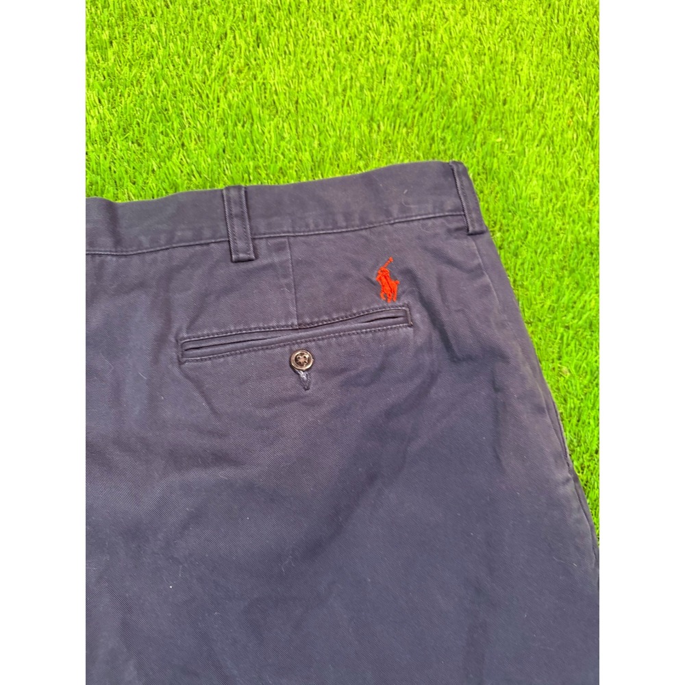 Vintage Polo Ralph Lauren Mens Navy Blue Chino Pants44x36Tall Long Red Pony Logo